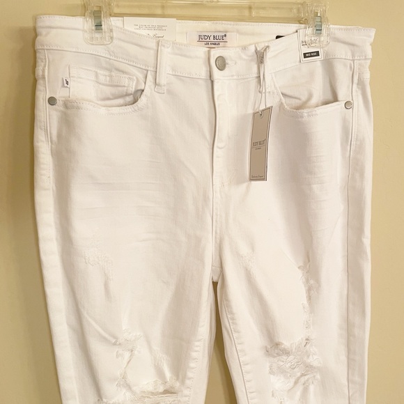 Judy Blue Mid-Rise Skinny Destroyed Jeans 82280 - Picture 8 of 10